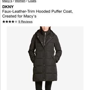 DKNY Down Puffer Coat